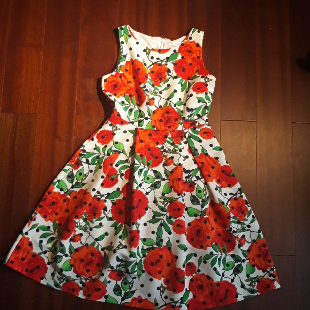 Red rose dress